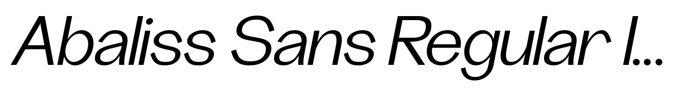 Abaliss Sans Regular Italic